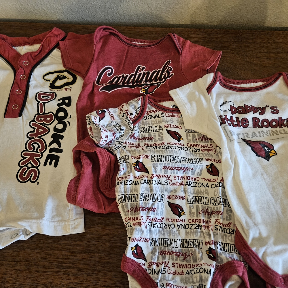 Cardinals and D-Backs Baby Multi Set - Red and White